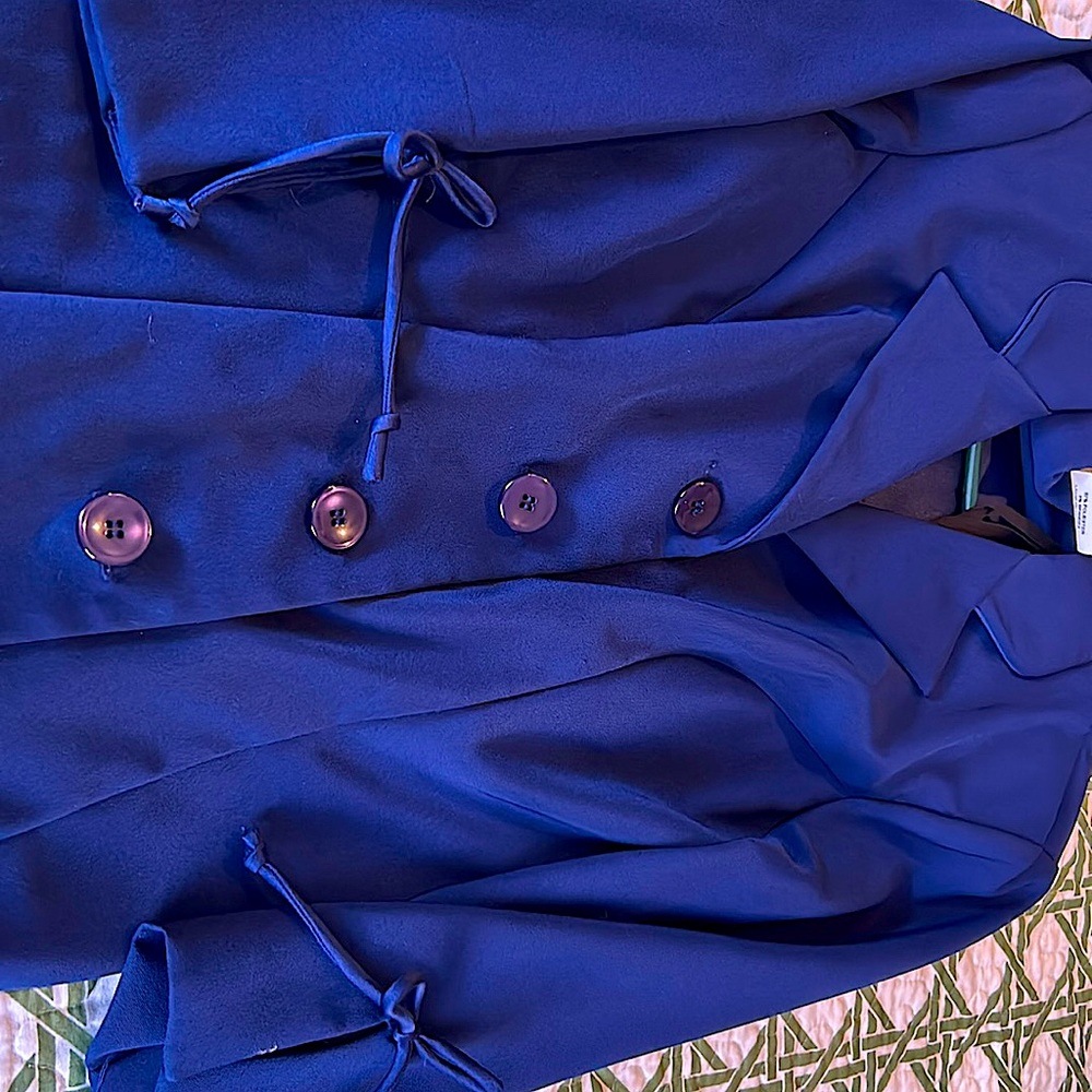 Vintage cobalt blue blazer jacket size 6 petite